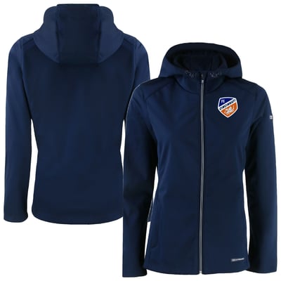  FC Cincinnati Cutter & Buck Women's Evoke Eco Softshell Recycled Full-Zip Jacket - Navy